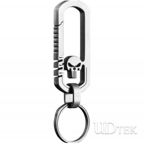 Punisher Titanium alloy skull keychain  mini Carabiner EDC tool UD19038 